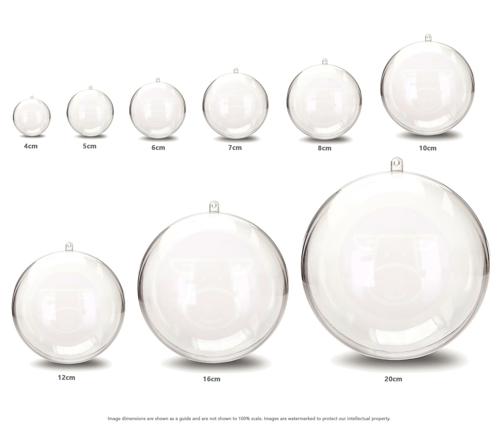 JfM ALL SIZES Clear Plastic Craft Ball Acrylic Transparent Sphere