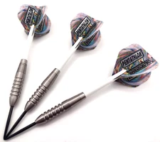 23g Tungsten Darts Set - Dart Barrels, Dart Stems, Retro Pentathlon Dart Flights