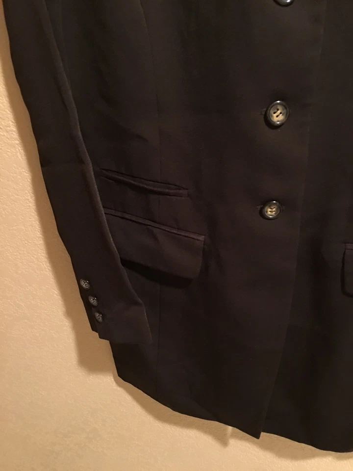 CHAQUETA BLAZER ABRIGO RANDOLPH DUKE THE LOOK MEZCLA LANA MARRÓN TALLA 12 Elegante Reducido Foto 4 de 4