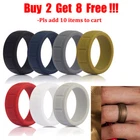 1Pc Silicone Wedding Rings for Men Rubber Engagement Band 8mm Wide,2mm Thickness