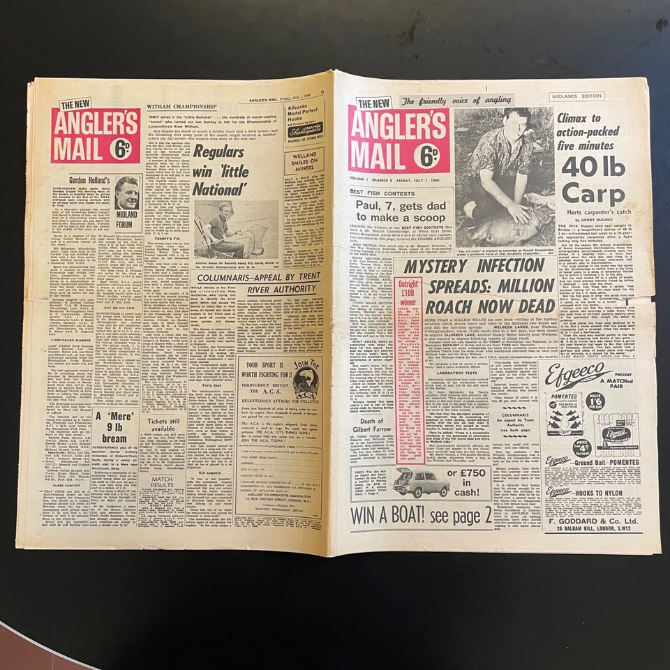 New Angler's Mail 8x Early Issues from 1966 No. 8, 9, 10, 11, 12, 13, 14, 17 - Image 4 of 4