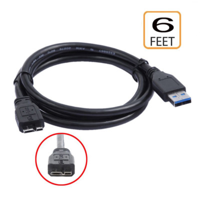 6FT USB 3.0 Data SYNC Cable Cord For Toshiba Canvio Desk HDWC130EK3J1 Hard Drive