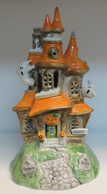 2020 Blue Sky Goldminc Howling Hills Hotel Halloween Tea lite 10 1/2'' Tall