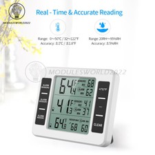 Wireless Digital Refrigerator Freezer Thermometer Temp Alarm Dual Sensor