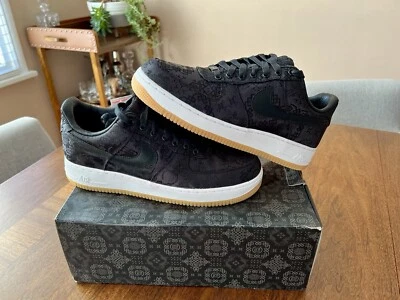 Preços baixos em Nike Fragment Design x CLOT x Air Force 1 Black
