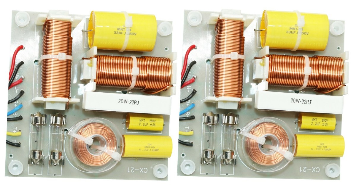 2x EMB CX-21 Replacement Speaker Crossovers 2000W Works with All