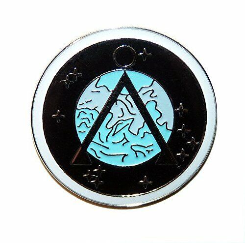 Military Science Fiction Stargate SG-1 Project Earth Logo Symbol Black/Blue Pin - Afbeelding 1 van 1