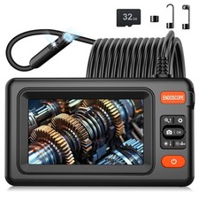 Dual Lens Endoscope Camera with Light, 1920P HD Borescope Camera with 4.3" LC...