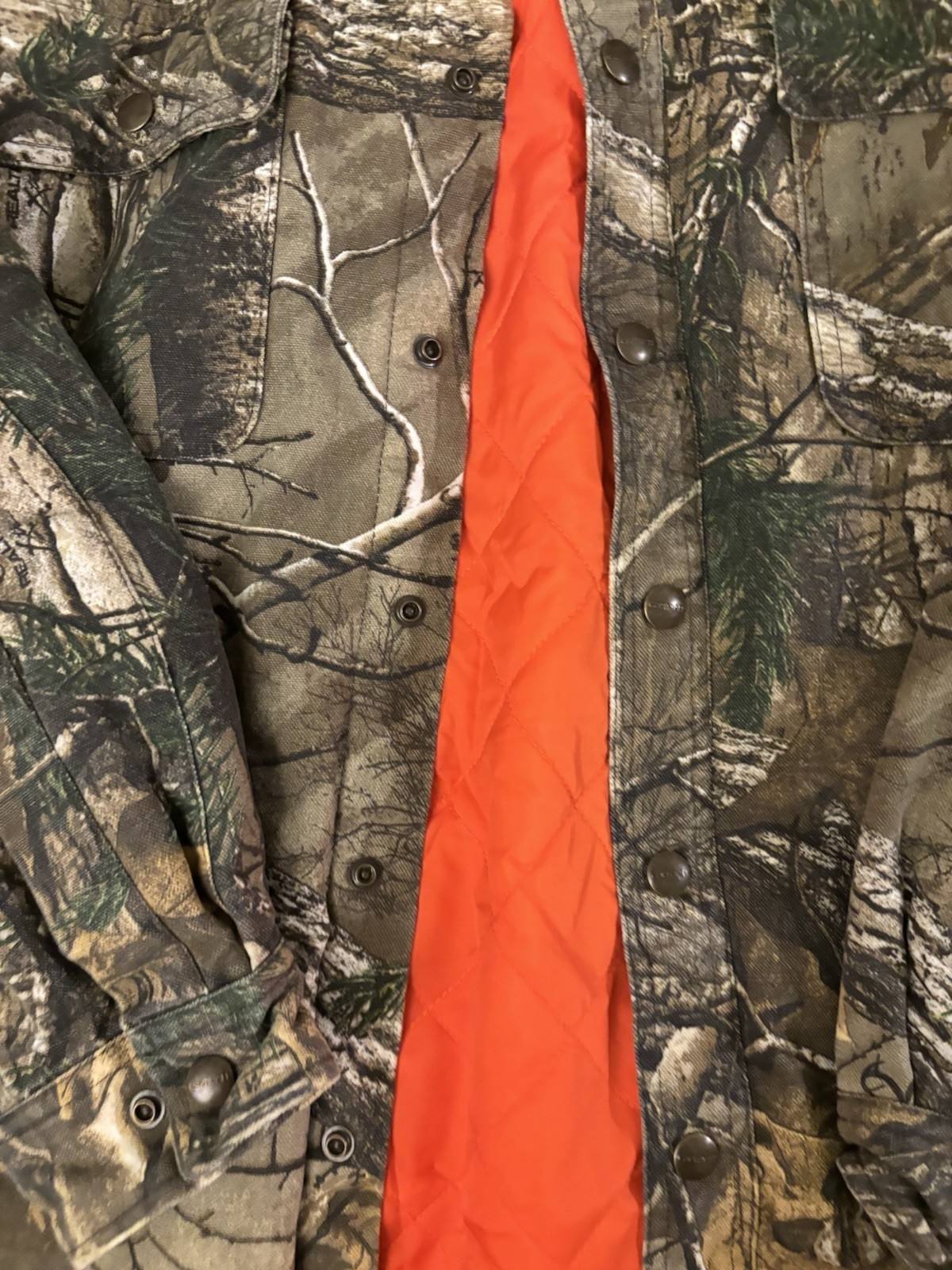 Carhartt Men's Insulated Camouflage Hunting Jacket Brown Orange Size M thumbnail 4