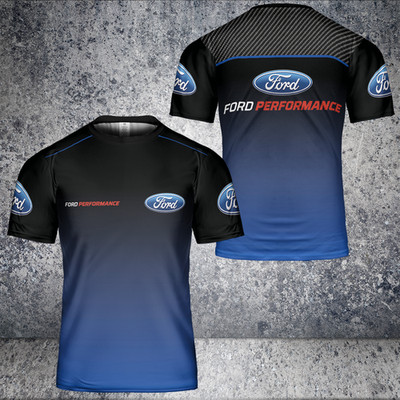 Custom Name - Men's Fords Performance3D Printed Racing Casual Blue - All Size