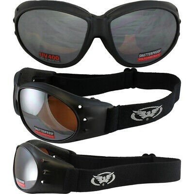 Global Vision Eliminator Padded Motorcycle Goggles with Driving Mirror Lenses