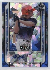 2021 Leaf Metal Draft Blue Crystals /15 Noah Miller #BA-NM2 Auto 2y0