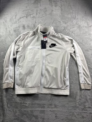 Nike Jacket Mens Large Gray NSW Track Full Zip Swoosh Just Do It BV4603-073
