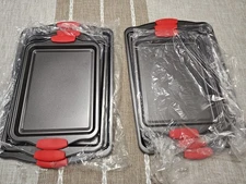 NutriChef 3-Piece Nonstick Kitchen Oven Baking Pans - Premium & Stylish Non-St