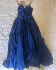 Windsor Royal Blue Satin Prom Dress Sweetheart A-Line Formal Gown Size 3
