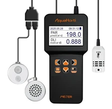 PAR Meter with CO2 Temp Humidity Sensors Data Logging for Grow Tent Plants