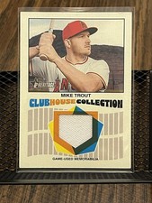 MIKE TROUT 2026 TOPPS HERITAGE CLUBHOUSE COLLECTION LA ANGELS JERSEY PATCH RELIC