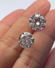 2PC 2CT Natural Certified Excellent Round Diamond with Certificate D Grade VVS1