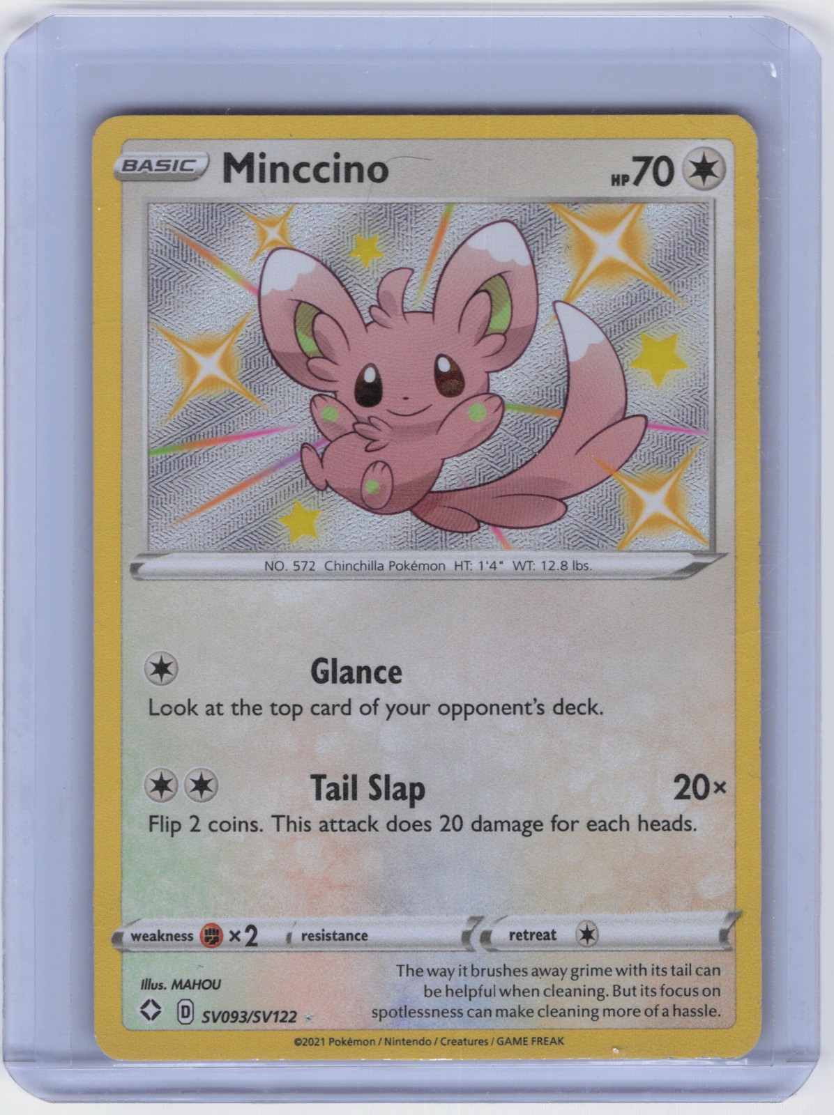 Minccino Shiny Holo Rare Shining Fates: Shiny Vault SV093/SV122 NM