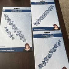 3 NEW Sets Tattered Lace Metal Cutting Dies S. Weightman ELEGANT FLEXI FRAMES