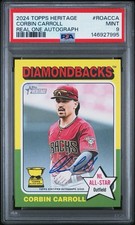 2024 Topps Heritage Corbin Carroll Real One Auto PSA 9