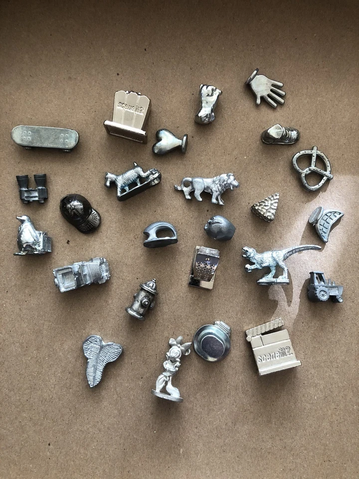 批量 25 件 各种游戏板 金属代币 移动器 零件 大富翁 — 第 4/4 张图片