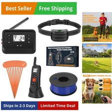 2-in-1 Wired Dog Fence  Remote Training Collar, Underground/Aboveground Dog ...