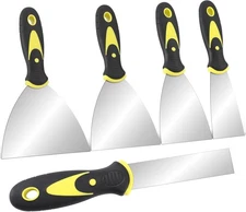 Putty Knife, 5PCS Spackle Knife Set (1, 2, 3, 4, 5 in), Paint Scraper Tool