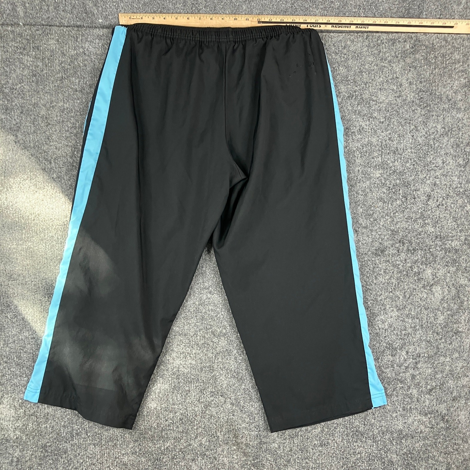 Nike Track Pants Mens Size XL Black Blue Stripe Logo Athletic Warm Up Joggers thumbnail 7