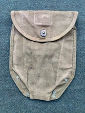 Original WW2 US Army M44 Webbing Entrenching Tool Cover - 1944 Dated