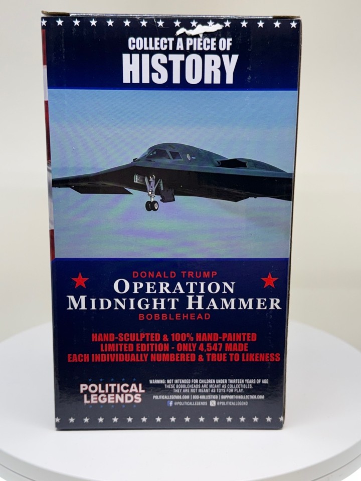 President Donald Trump "Operation Midnight Hammer" Bobblehead - NIB ...