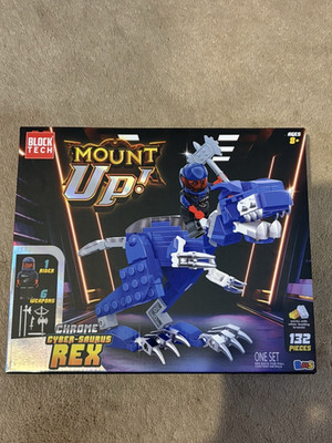 NEW, BLOCK TECH - MOUNT UP! -CHROME CYBER-SAURUS REX - Block Set 132 Pieces