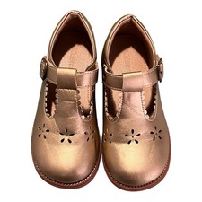 See Kai Run Girls Dress Mary Jane Shoes Gold Buckle Round Toe Size 10