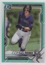 2021 Bowman Chrome Prospects Aqua Refractor 48/125 Drew Romo #BCP-164 n1u