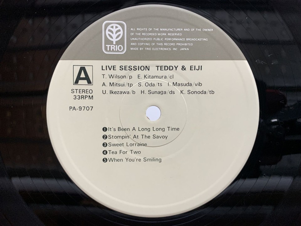 T. WILSON/E. KITAMURA LIVE SESSION TEDDY & EIJI Japan OBI [58465ER] | eBay