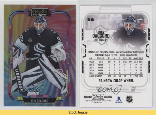 2025-26 O-Pee-Chee Platinum Rainbow Color Wheel Joey Daccord #68 READ ...
