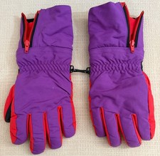 VTG PATAGONIA Gloves Kids/Womens XS Ski Snow Gauntlet Cuff Purple/French Red