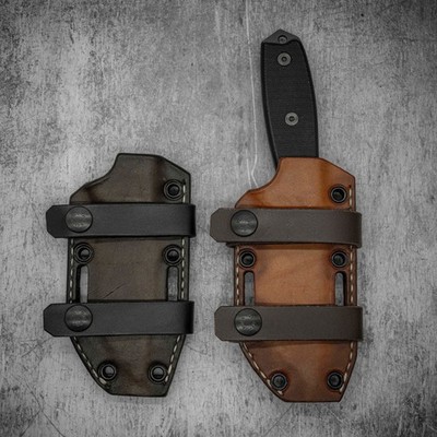 esee 3 hybrid kydex and leather sheath HORIZONTAL CARRY