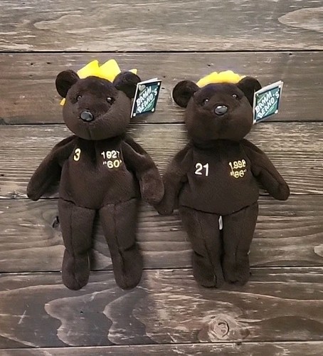 Ty Beanie Babies Bamm Beano’s Bears #3 & #21 Baseball Collectible - Brown Bear