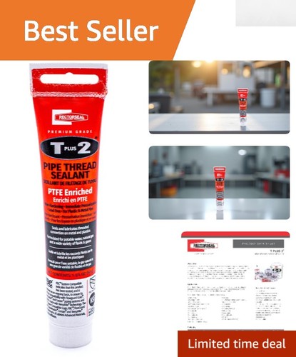 RectorSeal T Plus 2 PTFE Pipe Thread Sealant, 1.75 oz - Non-Hardening Formula