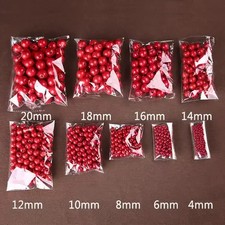 8-500pcs Wood Beads Spacer Loose Wooden Craft Beads 4-20mm Brown red black
