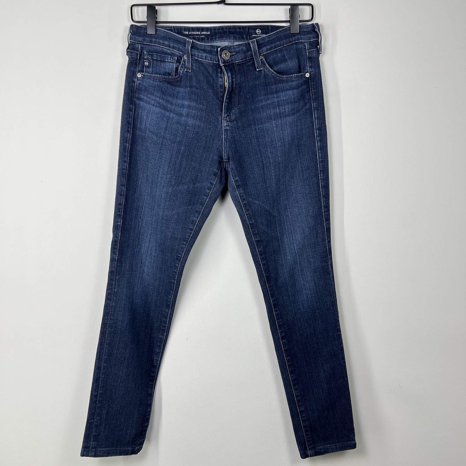 AG Adriano Goldschmied Legging Ankle Jeans Womens 27R Dark Wash Skinny Denim