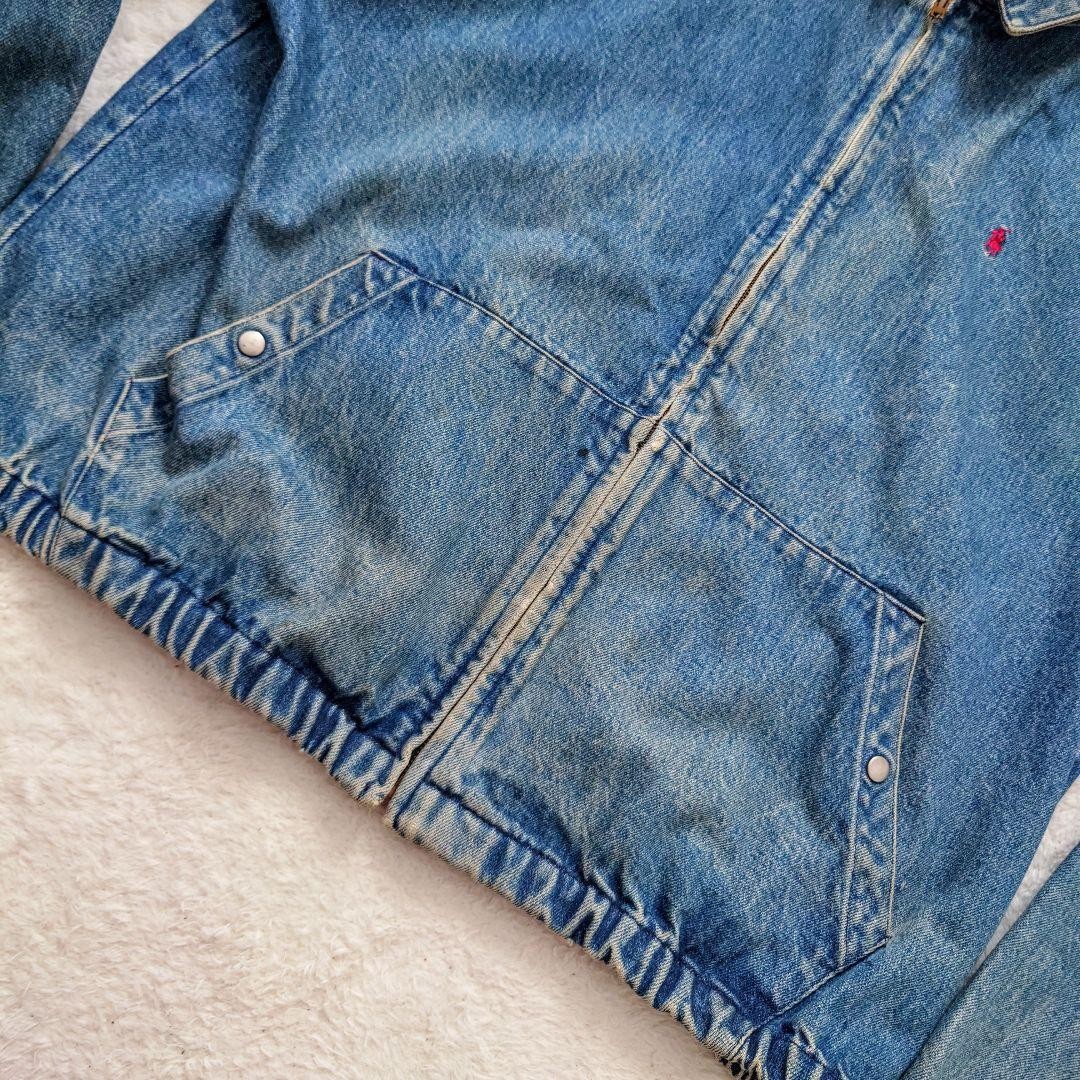 Ralph Lauren Polo Denim Jacket anni 80 made in USA XL 2XL rara pony swing top