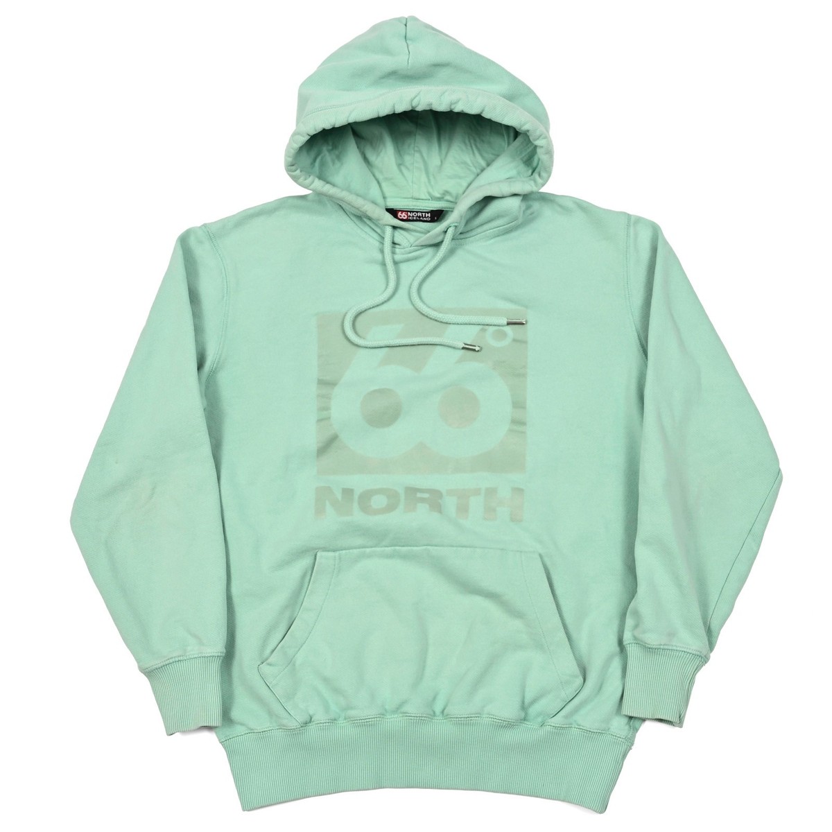 66 Degrees North Iceland Big Box Logo Hoodie Pullover Sweatshirt 