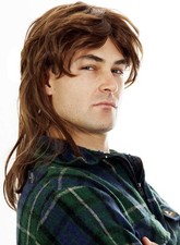 ALLAURA - Joe Dirt Wig Brown Mullet Wigs for Men 80s Costumes Mens Mullet Wig...
