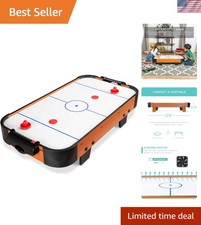 40in Portable Tabletop Air Hockey Arcade Table for Game Room w/ 100V Motor, E...