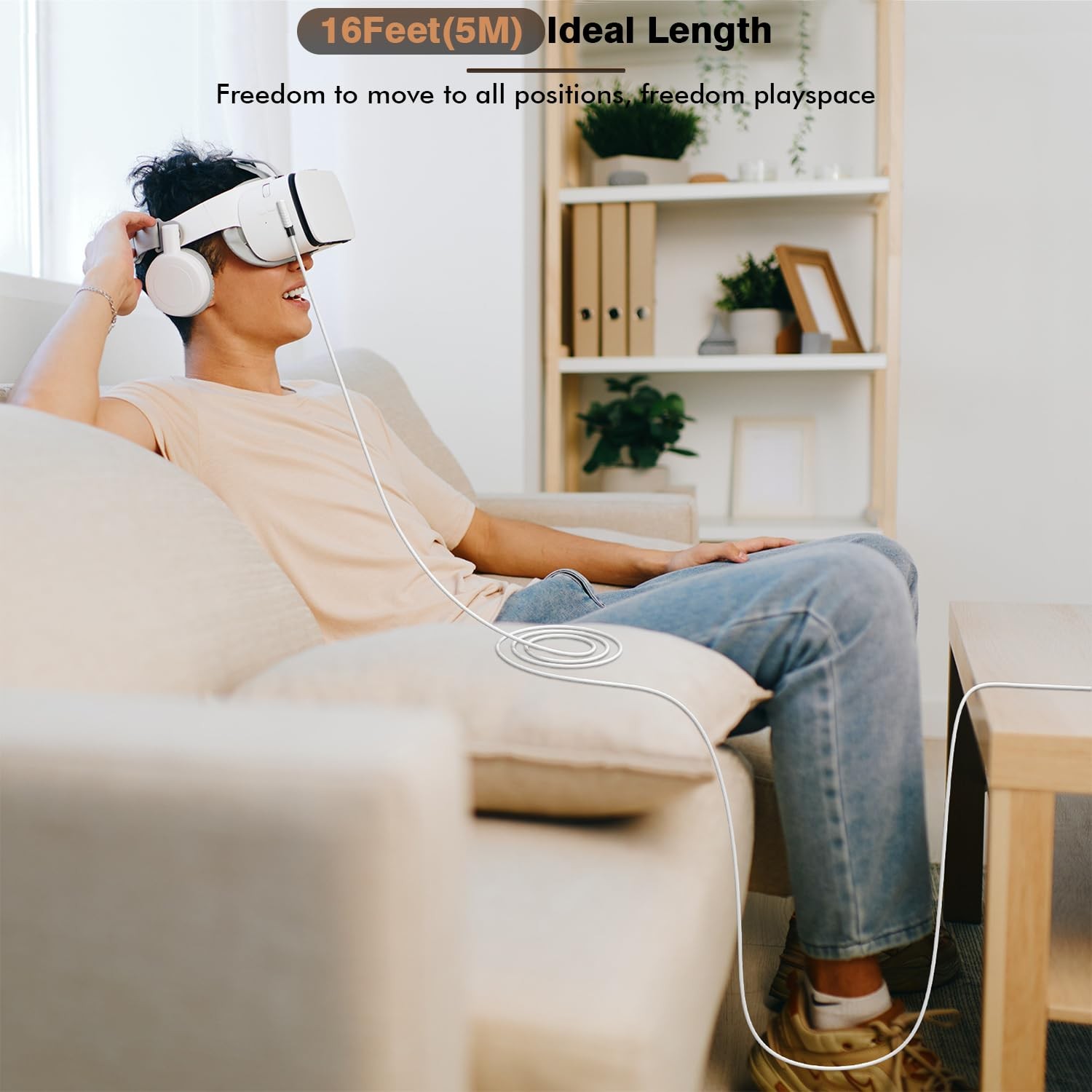 16 Feet Link Cable for Quest 3SVR Cable Compatible with Meta Quest 3S/Quest 3...