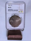 1925 Peace Silver Dollar MS63 $1 US Coin, 90% Silver, NGC Certified