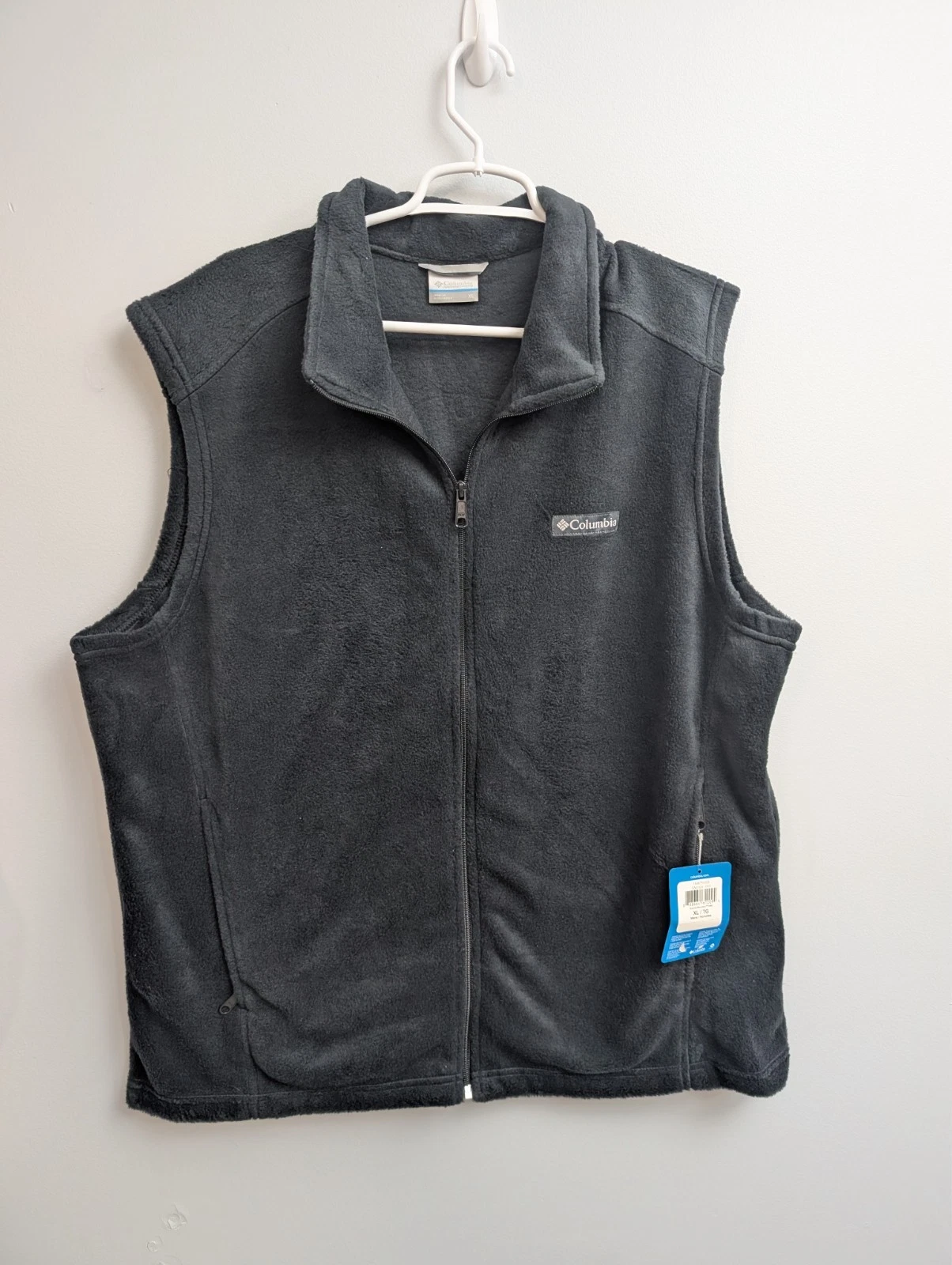 C6 Columbia Men’s Steens Mountain Fleece Vest Gray XLarge Versatile Warmth