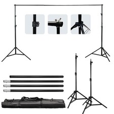 3M Studio Backdrop Stand Heavy Duty Photography Background with Crossbar kit